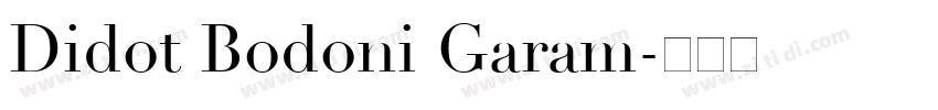 Didot Bodoni Garam字体转换